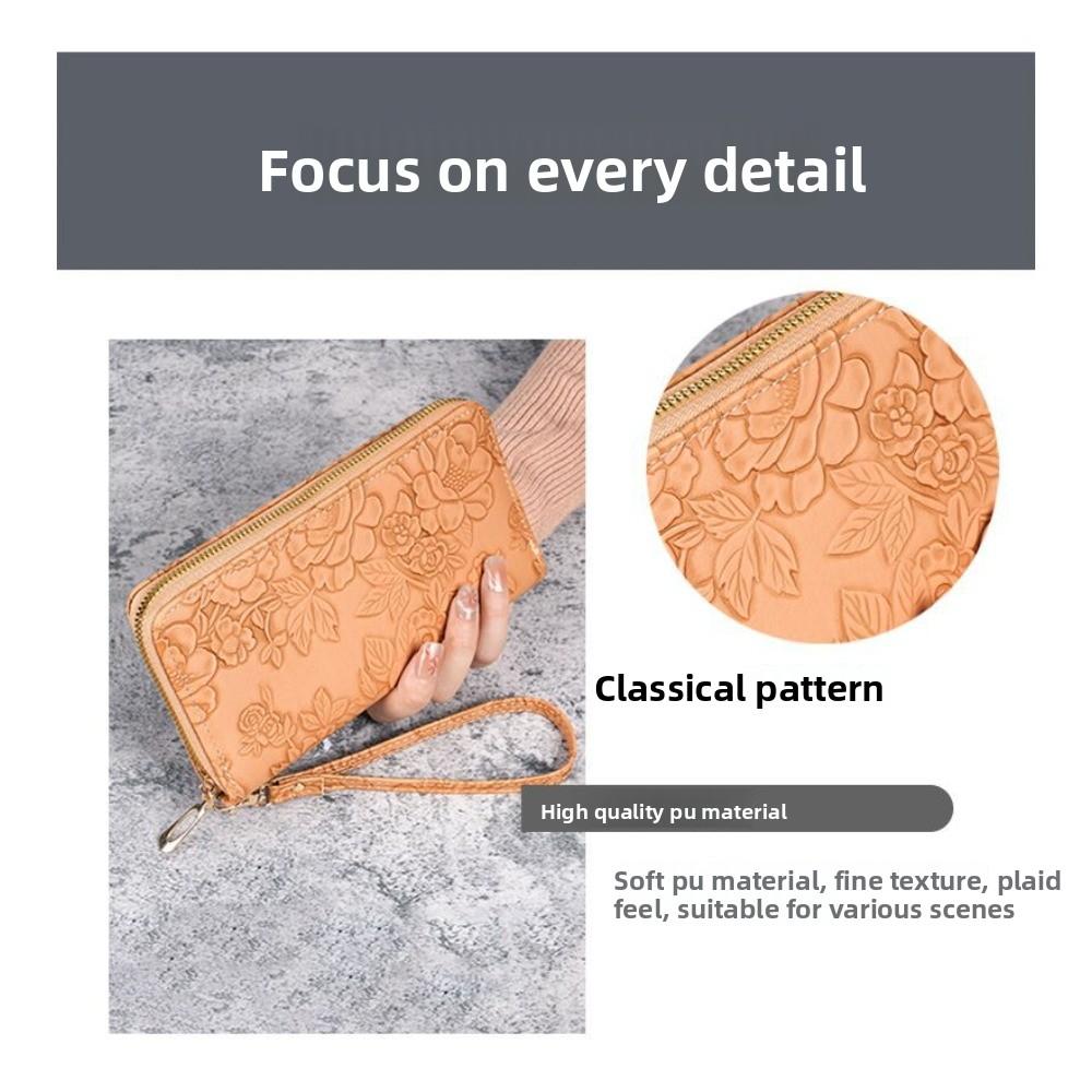 New Wallet Women's Long Fashion Hand-held Change Bag Zipper Multi-function Women's Mobile Phone Bag