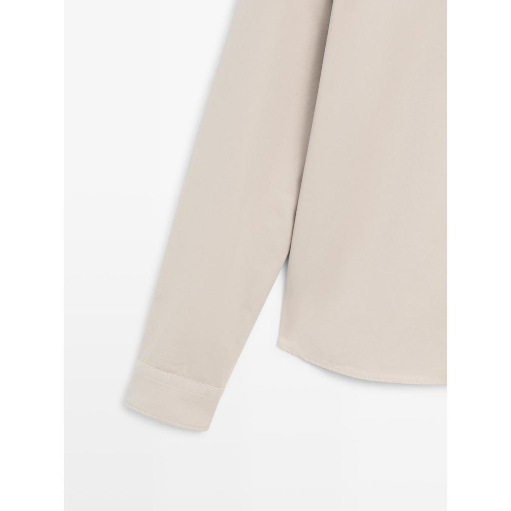 Masimodutti Cotton Overshirt With Pocket Details