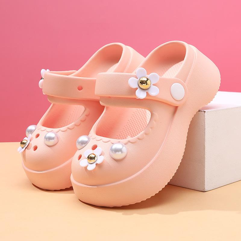 Trendy Cute Girls Sandals For Summer Beach Lightweight Eva Slip Resistant Footwear In Various Colors