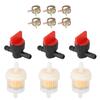 G1/4 Gas Tank Shut Cut Off Valve Filter Clamp Kit for Garden Brush Cutter Lawn Mower Carburetor