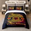 Juego de Cama Personalizado Patrón Manchester United, Estampa Nombre Texto 1 Funda Nórdica más 2 Fundas de Almohada Textil para el Hogar