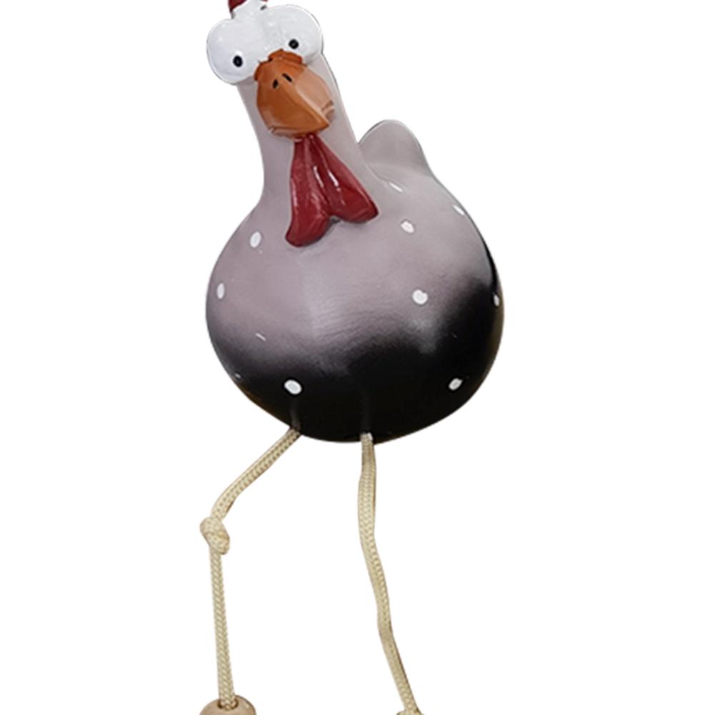 Big-eyed Chicken Creative Statue Craft Handicraft Long Feet Creative Sculptures Waterproof Perfect Gifts for Outdoor Indoor Yard
