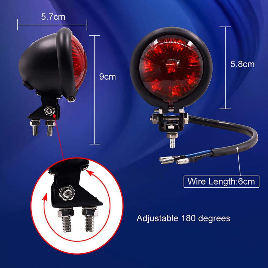 Aoling Motorcycle Tail Lamp, Small, Motorcycle Tail Lamp, LED, Motorcycle Tail Light, Brake Light,