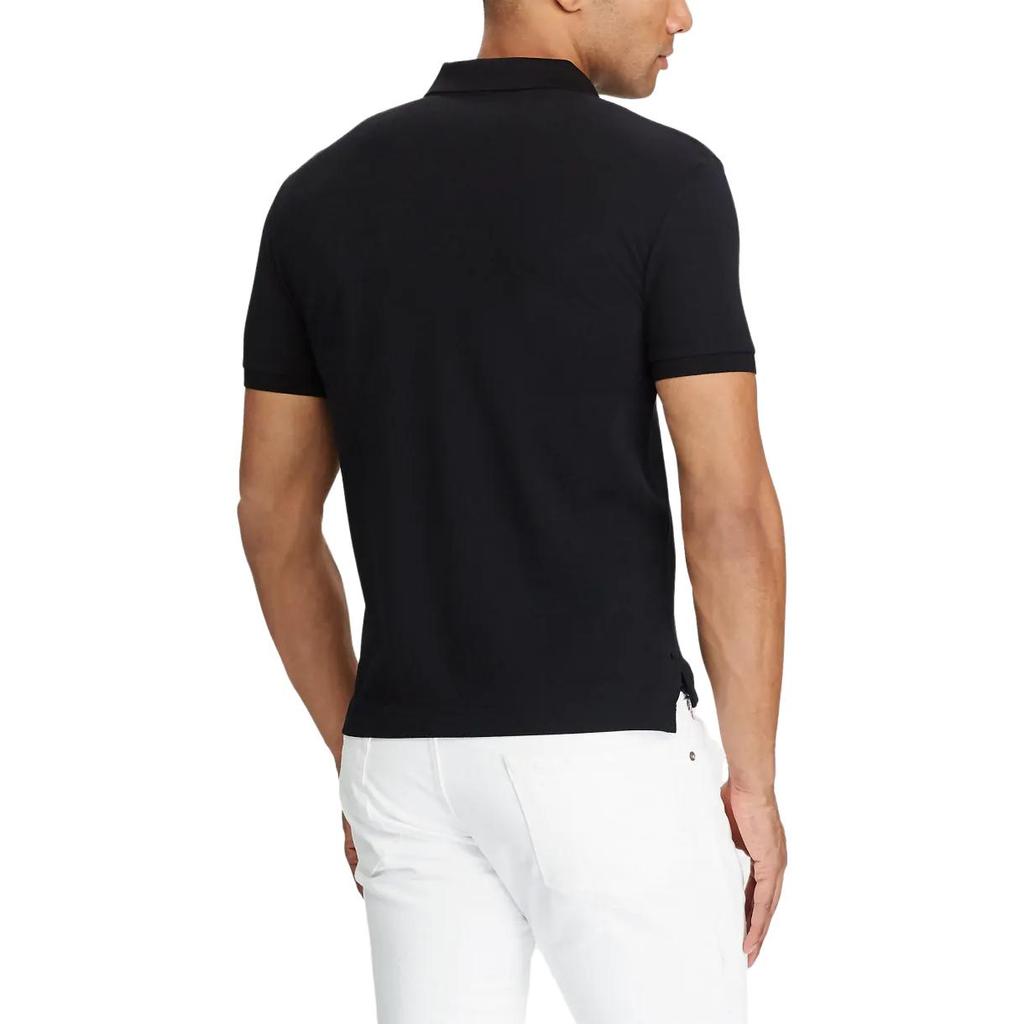 Polo Ralph Lauren Slim Fit Solid Color Polo Shirt Men Tops Black 710541705-007