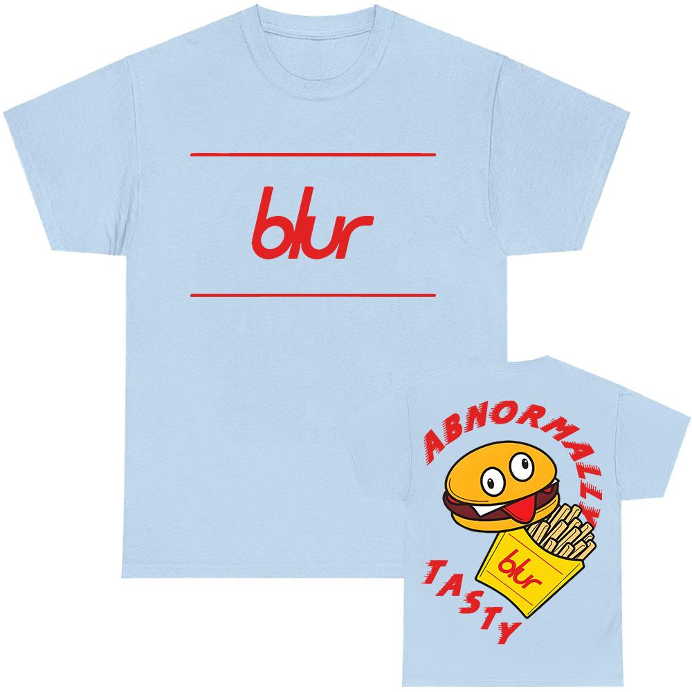 Blur Dan Abnormal Tričko Bavlna Krátký Rukáv Pánské Dámské Trička Unisex Streetwear Vtipné Kreslené Hamburgery a Hranolky Tričko