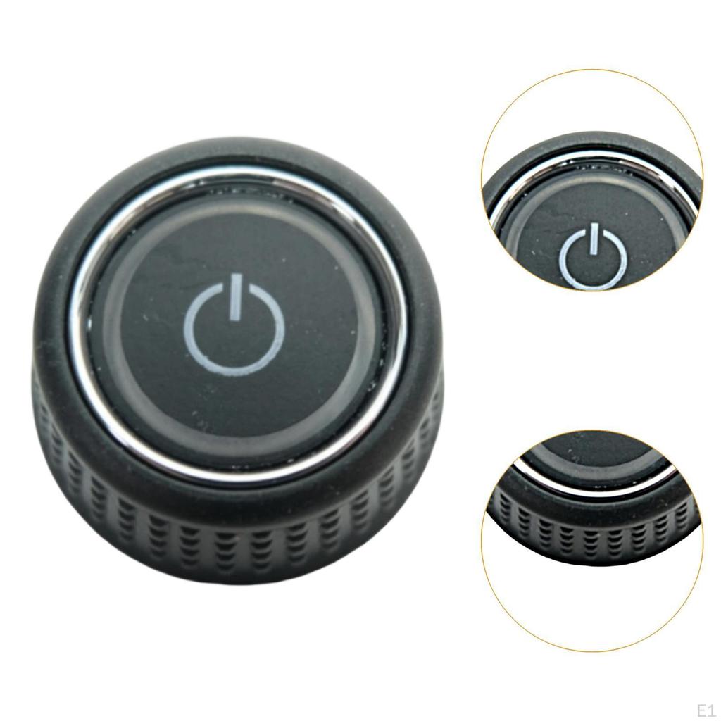 Auto Car Radio Knob Switch Button Black 6C0919603 Accessory Compatible for Fittings Spare Parts