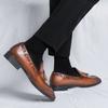 Fashion Fashion British Style Office Shoes for Men Casual Shoes Breathable Leather Loafers Pointed Driving Moccasins Comfortable Slip On