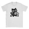 Funny  Cartoon Cat Group Printed T-Shirt for Men Crewneck Pure Cotton T Shirts  Short Sleeve Tees Party Clothing