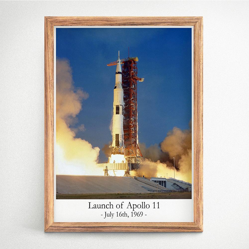 Space Wall Art Oil Painting Apollo Lunar Astronaut Mural Drawing Room Classical Poster and Printing