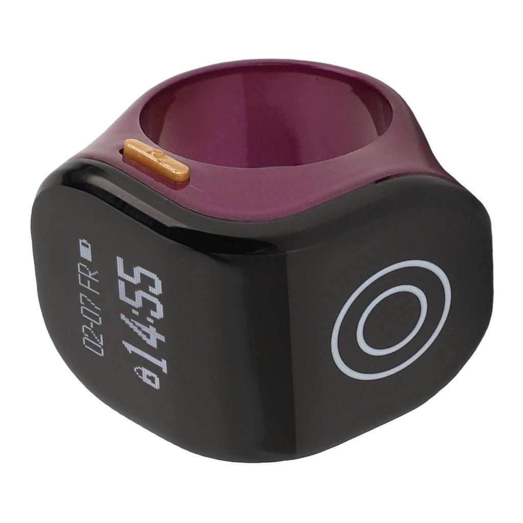 Smart Ring Counter Clear LCD Display Intelligent Touch Ring for Work Exercise Life Purple