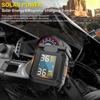 Motorcycle Tire Pressure Monitor with 2 External Sensors, Solar and USB Charging, 0 87PSI Range, Displays Pressure and