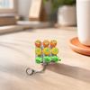Cute Design Fruit Decompression Button Toy Transparent Dual-Tone Keyboard Keychain  Children's Bag