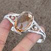 Morganite Gemstone Handmade 925 Sterling Silver Cuff Bangle Adjustable KKG-225