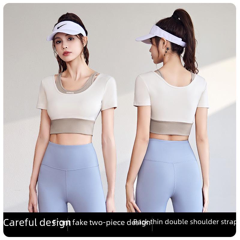 Juyitang Two-in-One Colorblock Yoga Suit - Bra-Free Fitness Apparel