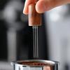 Stainless Steel Coffee Powder Tamper Wood Handle Coffee Distributor Portable Espresso Powder Leveler Coffee Stirring Tool