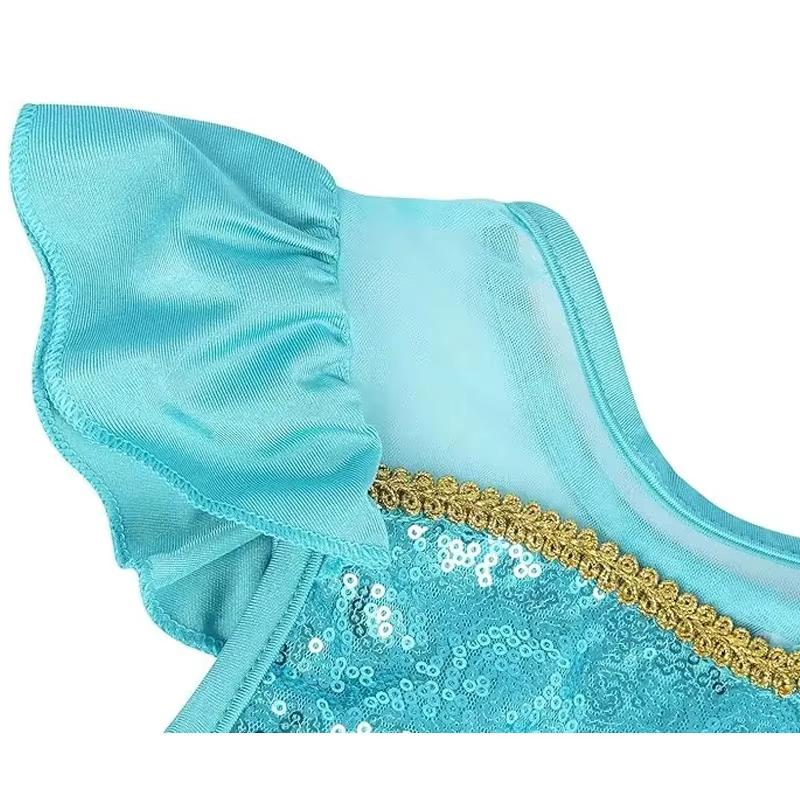 Girls Princess Theme Swimsuit Set for Summer Beachwear Pool Party Kids Jasmine Anna Elsa Rapunzel Belle Swimwear Bathing Suit