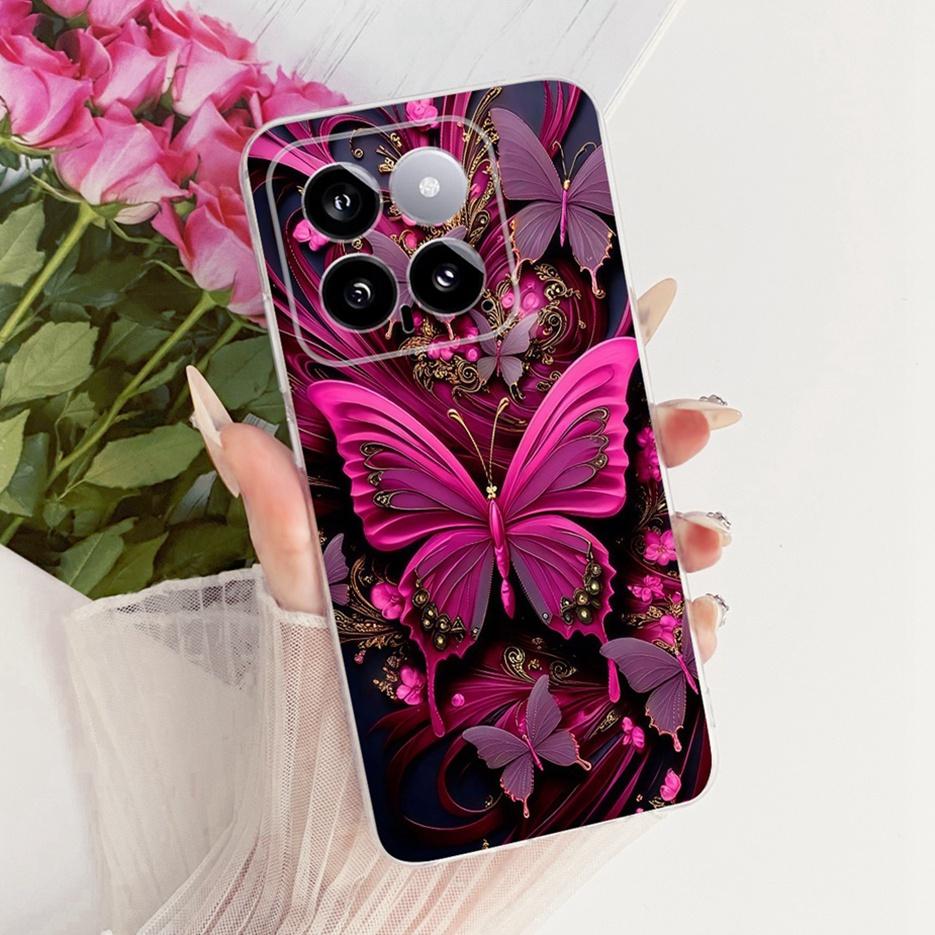 For Xiaomi Mi 14 Pro Case Cute Lion Fashion Painted Cover Soft Silicone Slim Phone Case For Xiaomi 14 Pro Mi14 Pro Fundas Bumper