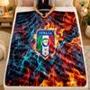 Flannel BlanketItaly Football Warm Soft Throw Blanket for Indoor Sofa Bed Living Room Use