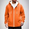 Felpa con cappuccio e zip casual da uomo con tasche