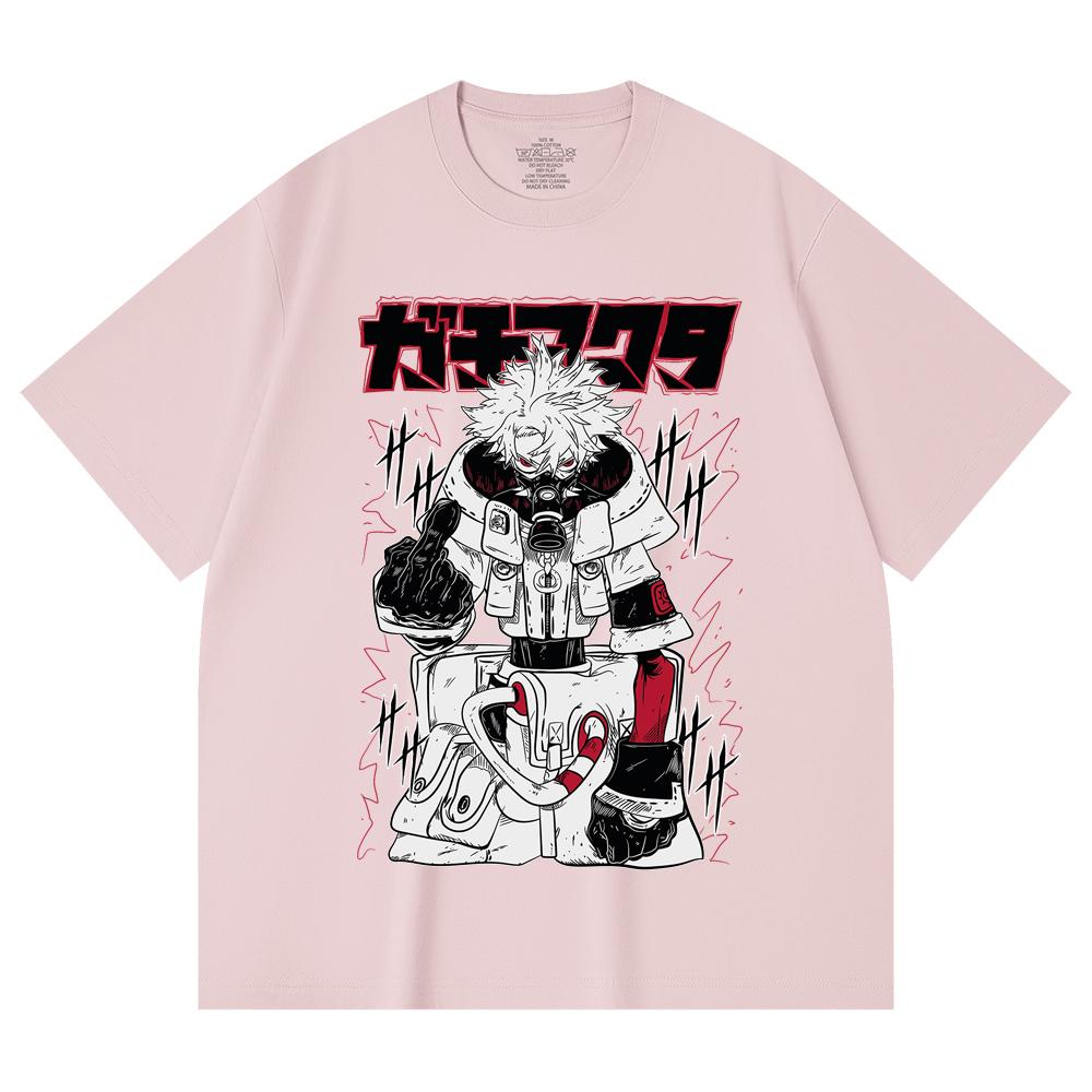 230 Gsm 100% Cotton Gachiakuta V5 Rudo White Print Unisex Heavy Cotton T Shirt