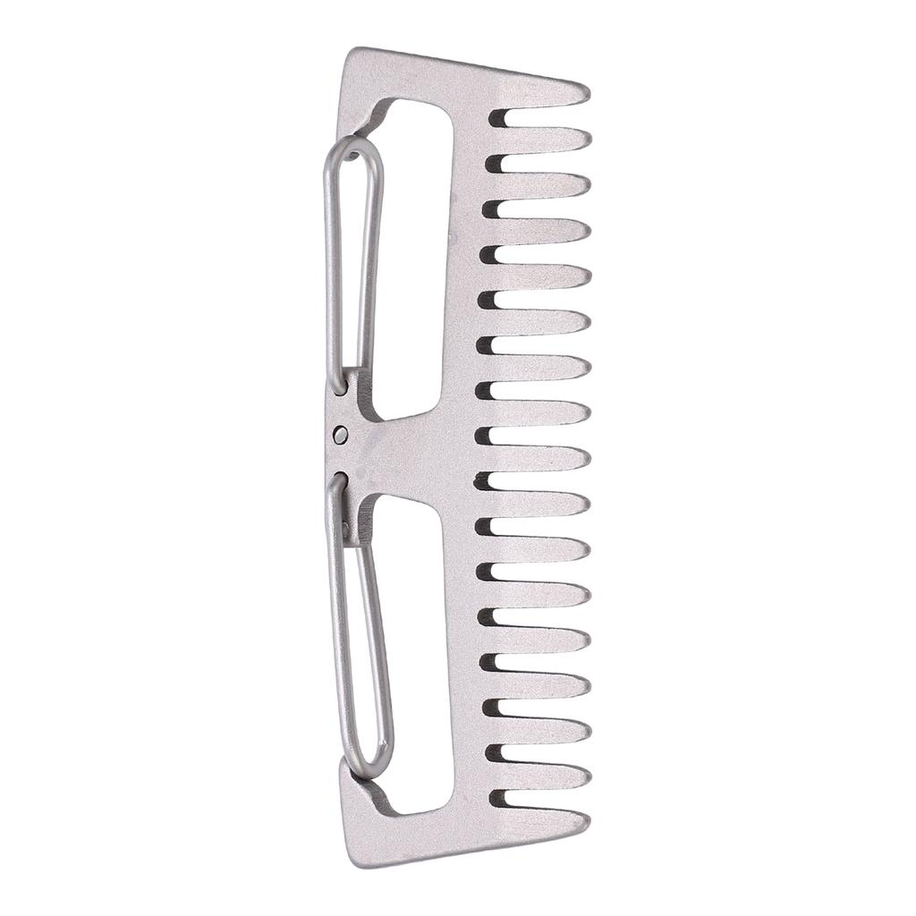 Titanium Alloy Comb Outdoor EDC Portable Antistatic Lightweight Comb Buckle Camping Tool