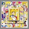 51 Sailor Moon Cartoon Waterproof Stickers for Kids: Perfect for Luggage, Phone Cases, and Notebooks.