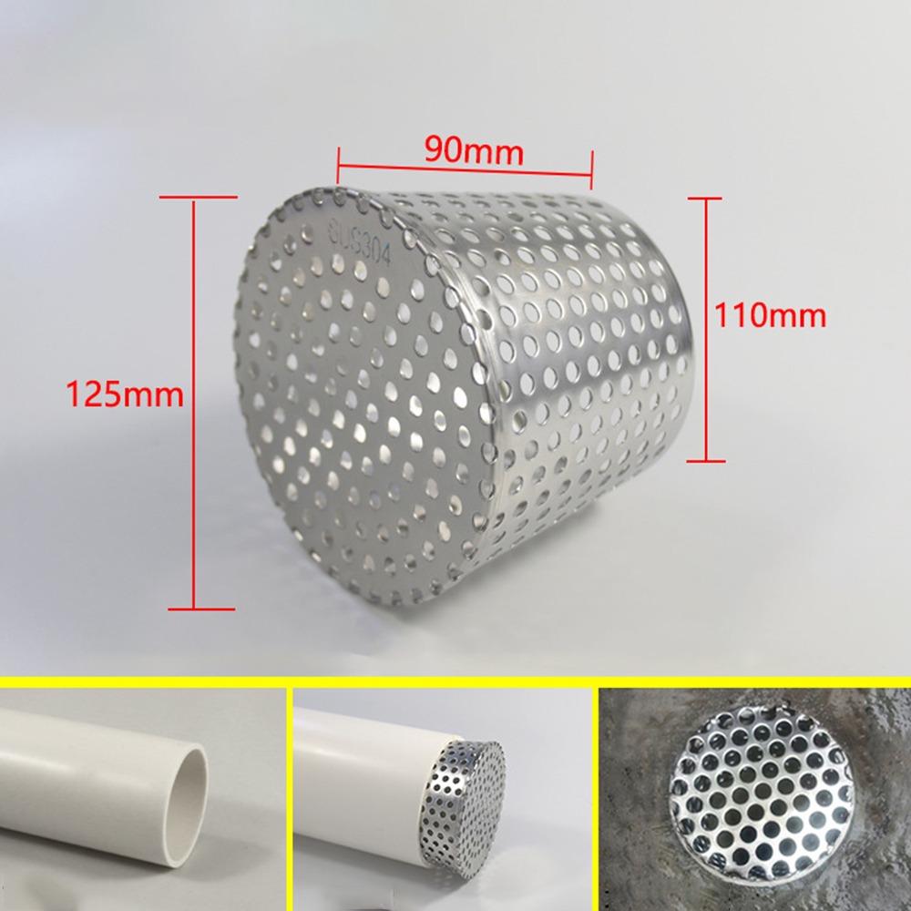New Stainless Steel Anti Blocking Floor Drain Drainage Side Circular Gutter Guard Filter Screen Outdoor Tool