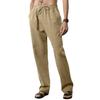 Men's Solid Colour Trousers Spring and Summer New Men's Breathable Hemp Loose Casual Sports Trousers