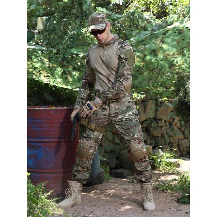 Militäruniform Camo Taktischer Multicam Anzug Herren Airsoft Kampf Paintball Kampf Wanderhemd Cargohose Scharfschützen Jagdbekleidung