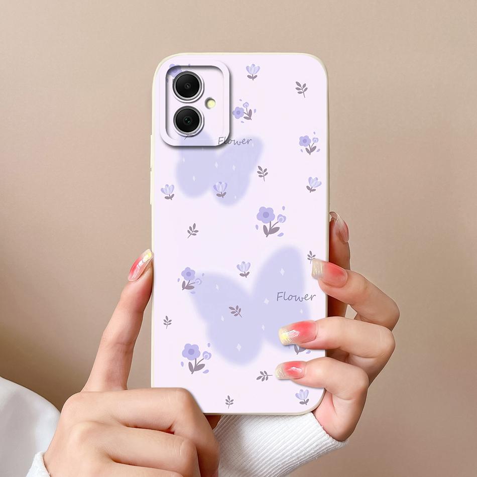 For Samsung Galaxy A05 A05S Case Cute Design Full Protection Funda For Samsung A 05 Soft Liquid Silicone Phone Back Cover Coque