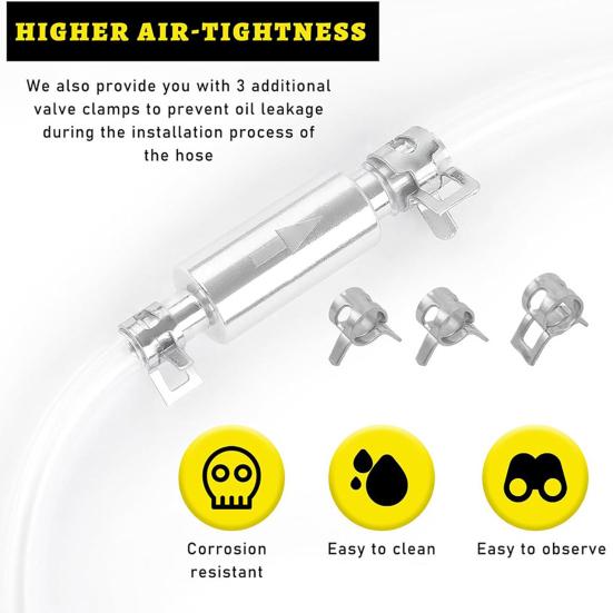 Brake Bleeder Hose for Motorcycle Clutch Precision Check Valve Brake Bleeder Kit Motorcycle Clutch Master Cylinder Tool for Hydraulic System Bleeding