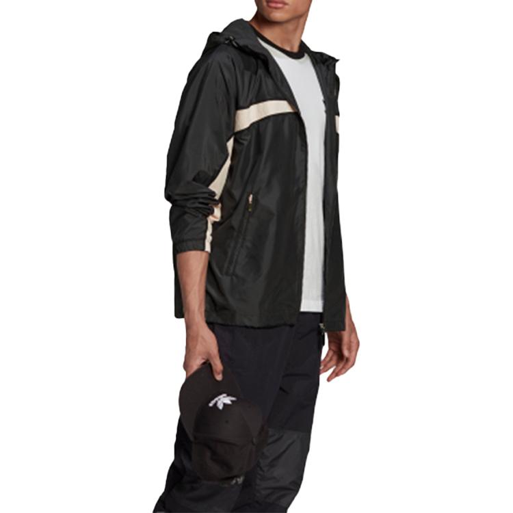 Adidas Jackets Men's Black Hooded Moderate Other GJ6742