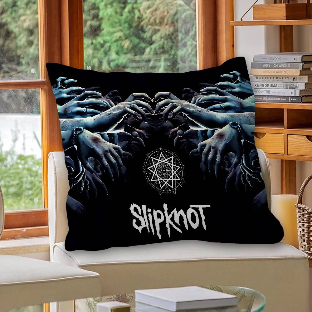 Cuscino Slipknot Band Heavy Metal Regali Arredamento Ufficio Casa Camera da Letto Divano Copricuscino per Auto Custodia 45X45Cm