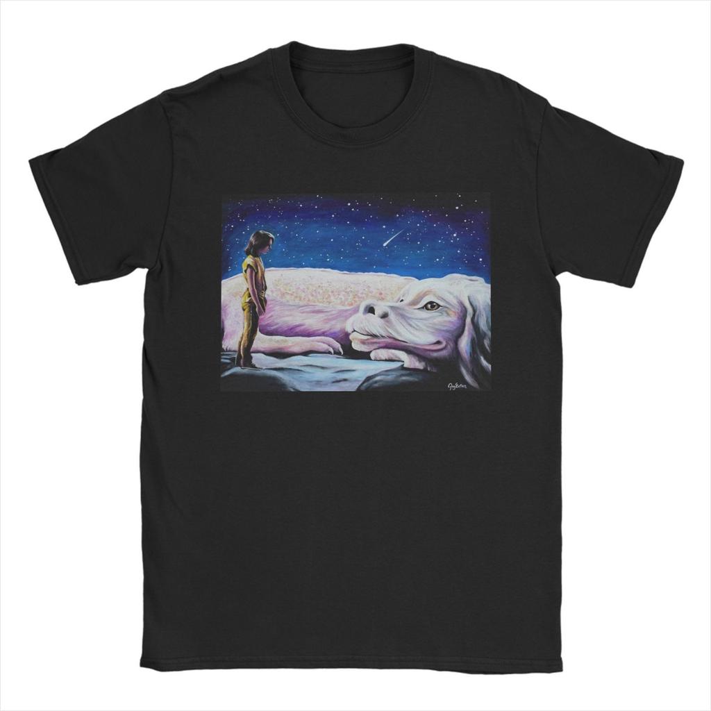 Powodzenia Niekończąca się historia Film Falkor Bawełniana koszulka męska Letnia odzież uliczna T-shirty z okrągłym dekoltem T-shirt Duże rozmiary Top