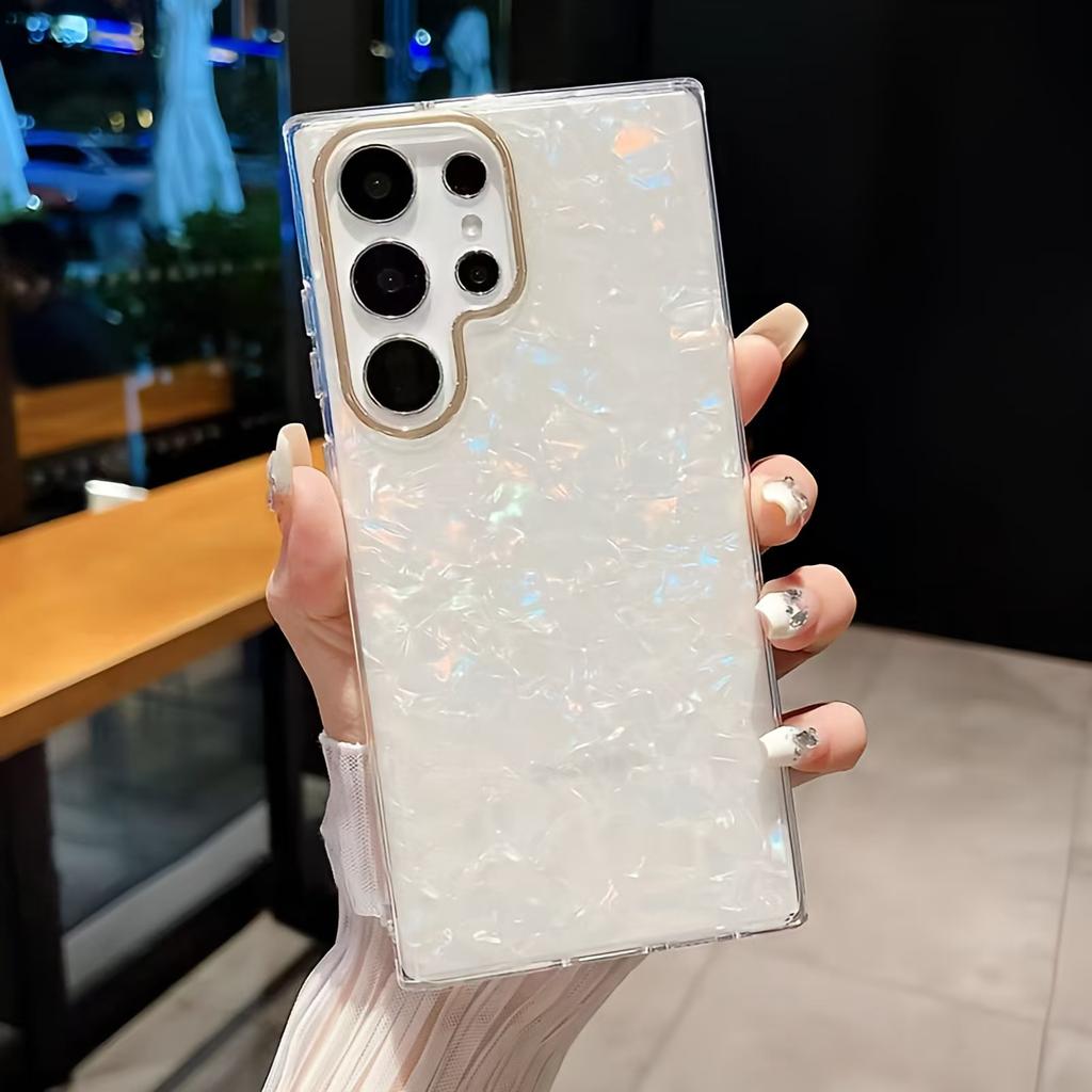 Glitzer Traum Muschel Muster Hülle Für Samsung S2 S22 S24 S23 FE Ultra Plus A16 A06 A A3 A2 A1 A4 A34 A24 A14 A3 A2 Abdeckung