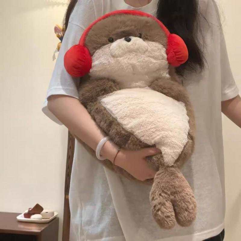 Cute Plush Sea Otter Seal Stuffed Animal Soft Pillow Comfort Sleep Birthday Gift
