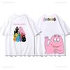 Les Barbapapa T-shirt Polyester Materiaal Goedkope Kinderkleding Casual Ronde Hals Klassieke Vintage Stijl Grafische T-shirts