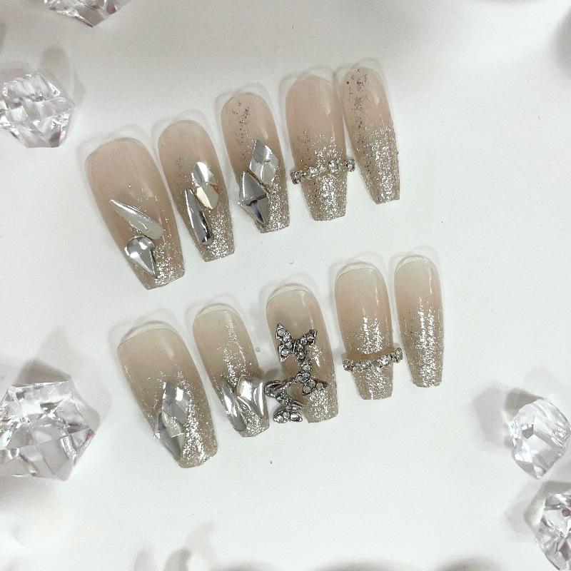 Luxurious Handmade Translucent Nail Tips for Autumn/Winter – Soft Texture, High-Class Feel