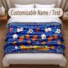 Other Similar Designs Theme Soft Blanket Personalized Custom Name Text Print Warm Blanket Home Sofa Bedroom Decor