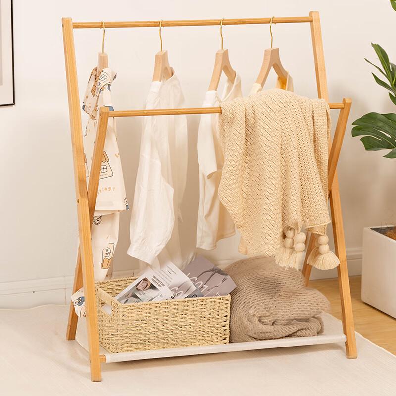 Modern Multifunctional Cross Bamboo Coat Rack