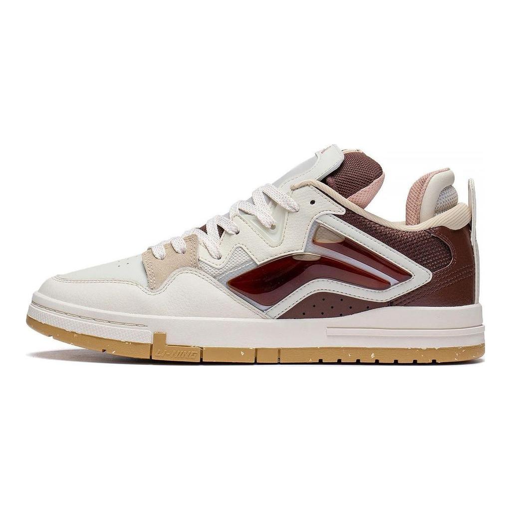 Li Ning Wave PRO Skateboard Shoes Men's Low Top White/Gray/Umber AECT009-2