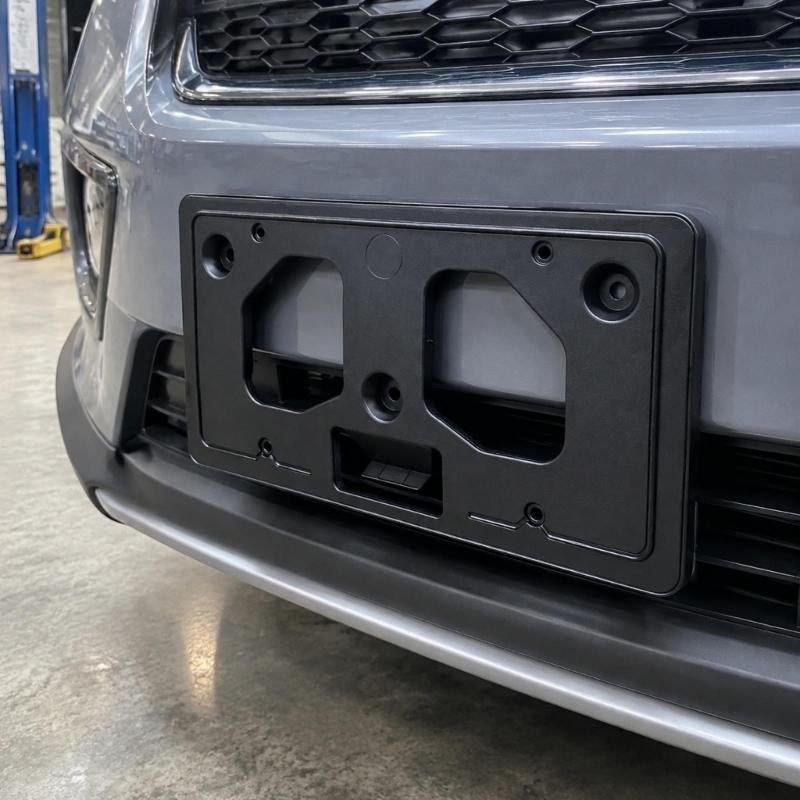 License Plate Bracket, Black ABS Front Mount, Plate Support for 2017-2019 Vehicle Application, Replaces HO1068124 191275377604 with Screw Point Design
