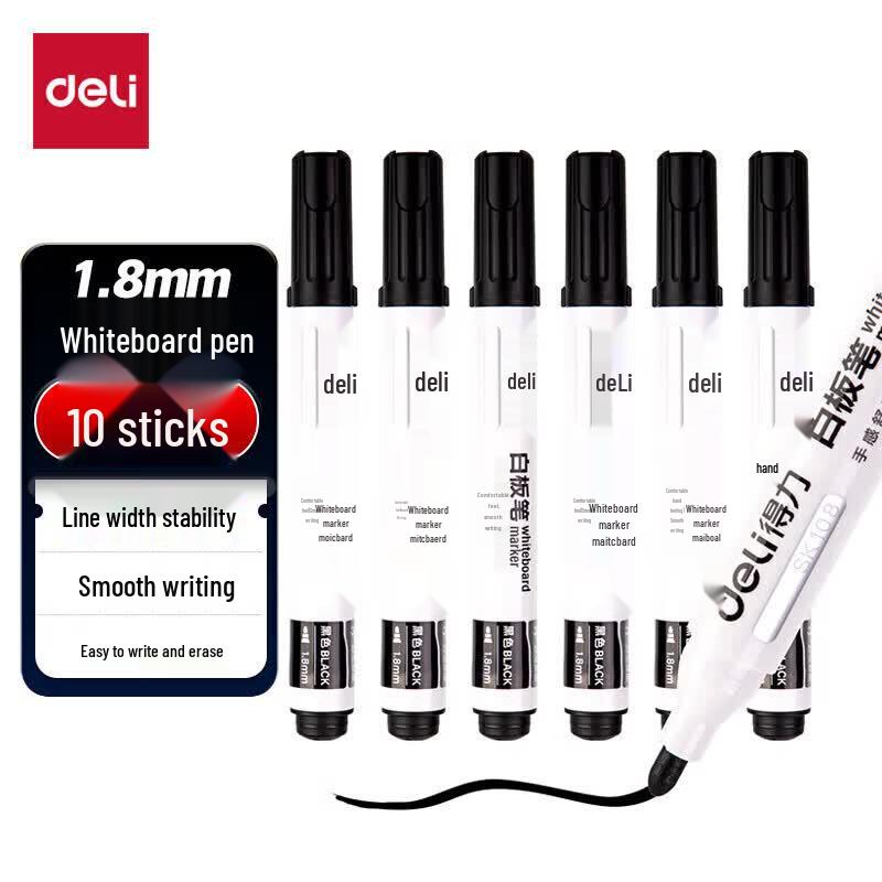 Deli Erasable Whiteboard Marker Set чёрный