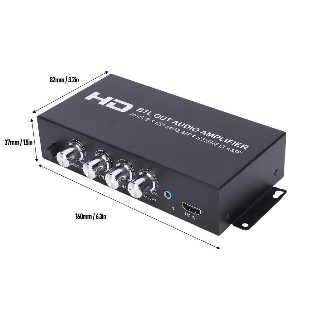 Support HD & AUX Input Dual Channel Sound Receiver HiFi Stereo Amplifier Car Use