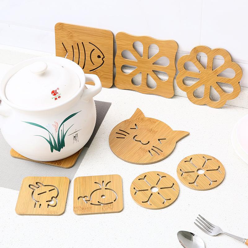 Cup Mat Wooden Tray Tea Coffee Cup Pad Heat Resistant Tableware Mug Mat Drinks Holder Placemat Decoration