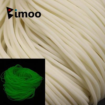 קו צינור זוהר לדייג דיג Bimoo, צינור גומי רך נגד סלילה לבן, צינור זוהר דיג לילה