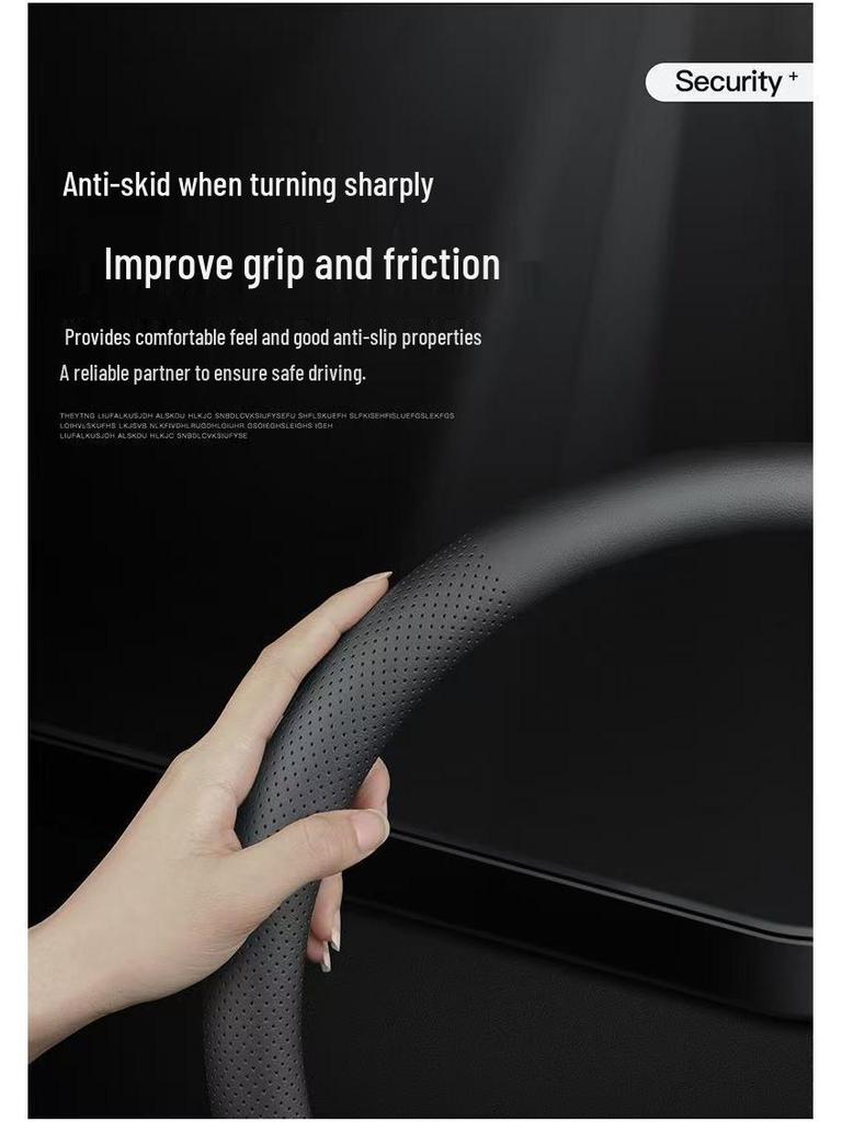 Nappa Leather Ultra-Thin Breathable Steering Wheel Cover for Mercedes C260L/E300L/GLC300L/GLB20
