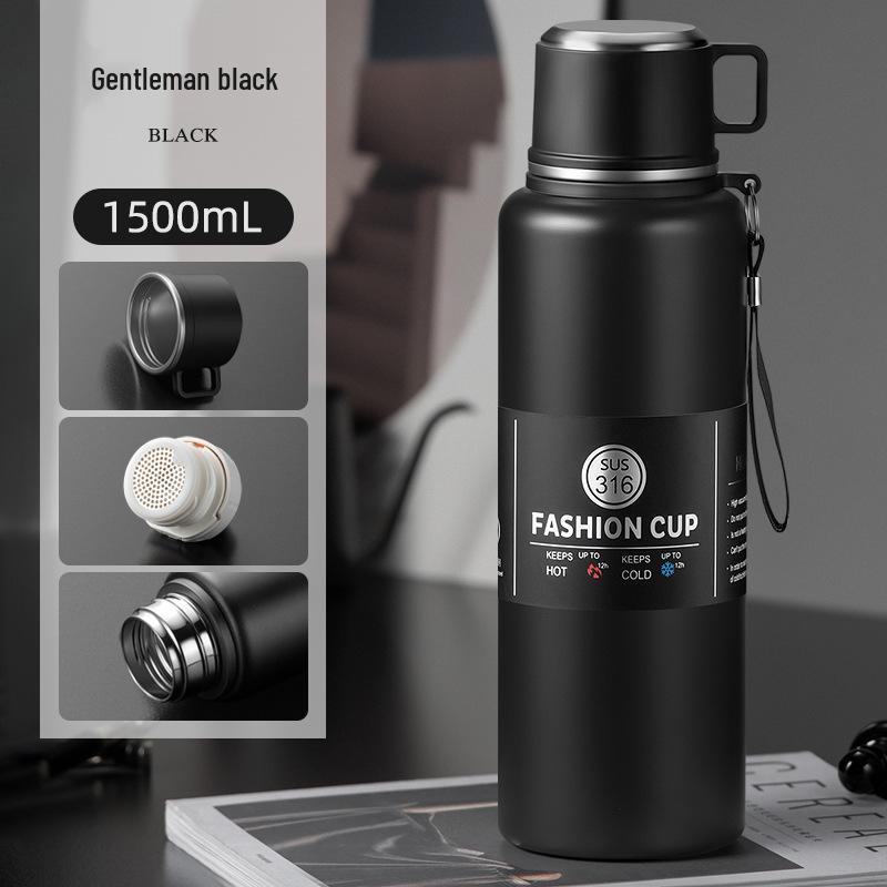 Portable Large-Capacity Double-Wall Insulated Stainless Steel Water Cup