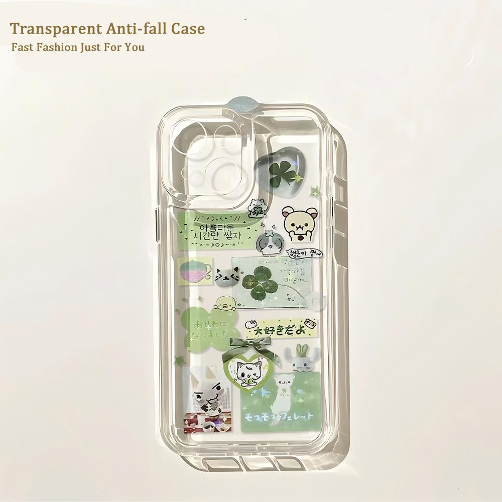 Anime Cute Rilakkumas Phone Case for IPhone 17 16 16e 15 14 13 12 11 Mini Pro Max X XR XSMax 7 8 Air Plus Transparent Back Cover