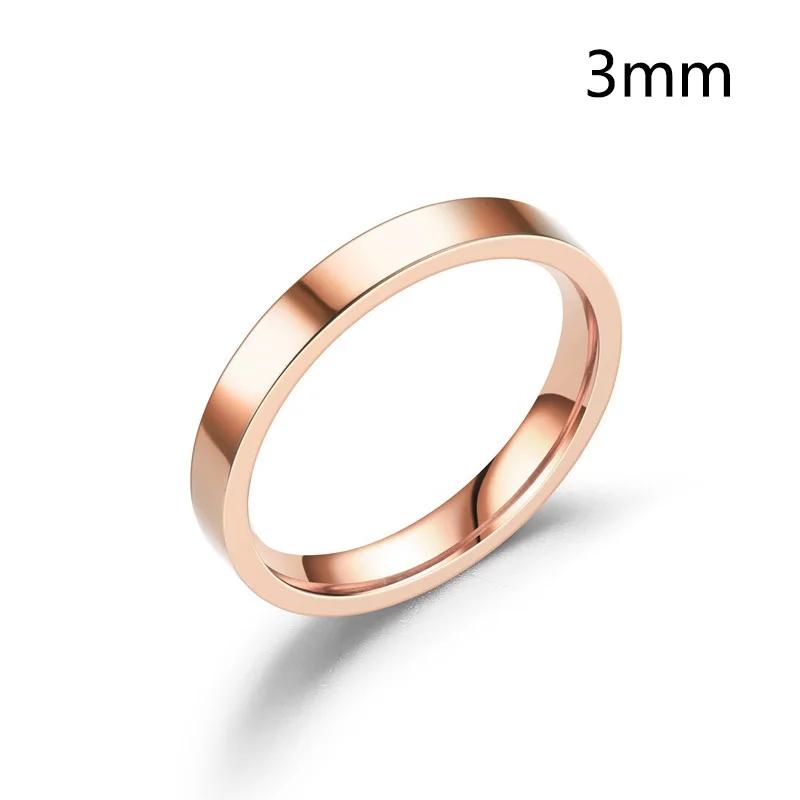 3/4/6/8mm Wide Stainless Steel Rings High Polished New Fashion Classic And Generous For Men's And Women's  Jewelry Gift